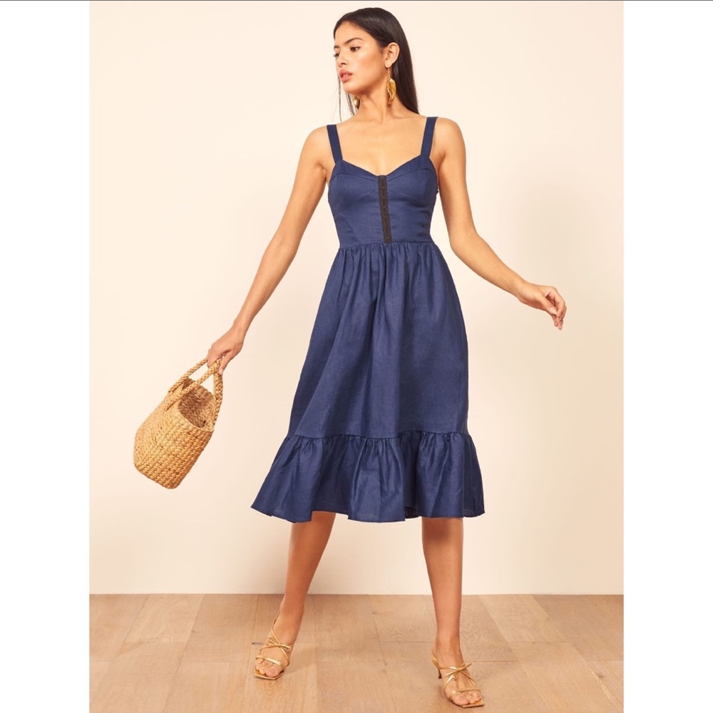 NWT Reformation Dolci Linen Dress